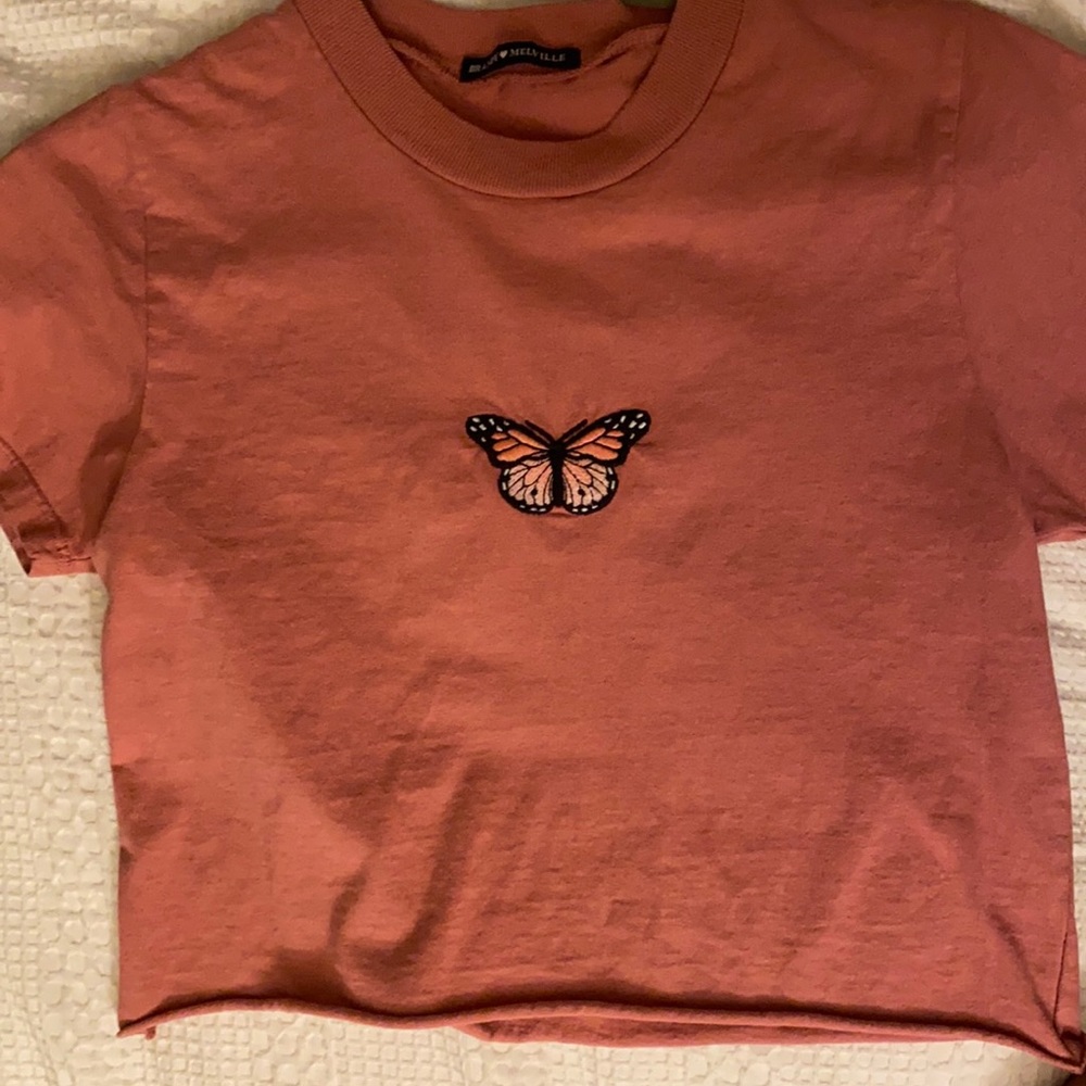 Butterfly pink Brandy Melville shirt